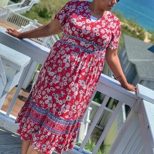 Knox rose empire waist midi dress.